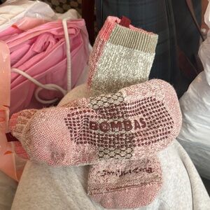 Bombas Pink and Beige Socks